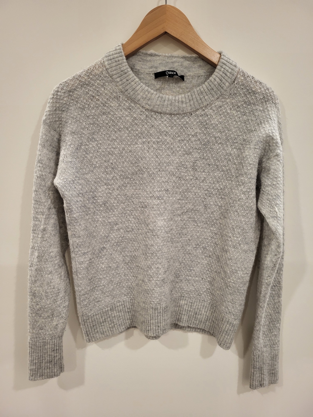 Quince Sweater Women's M Grey Merino Wool Alpaca Blend